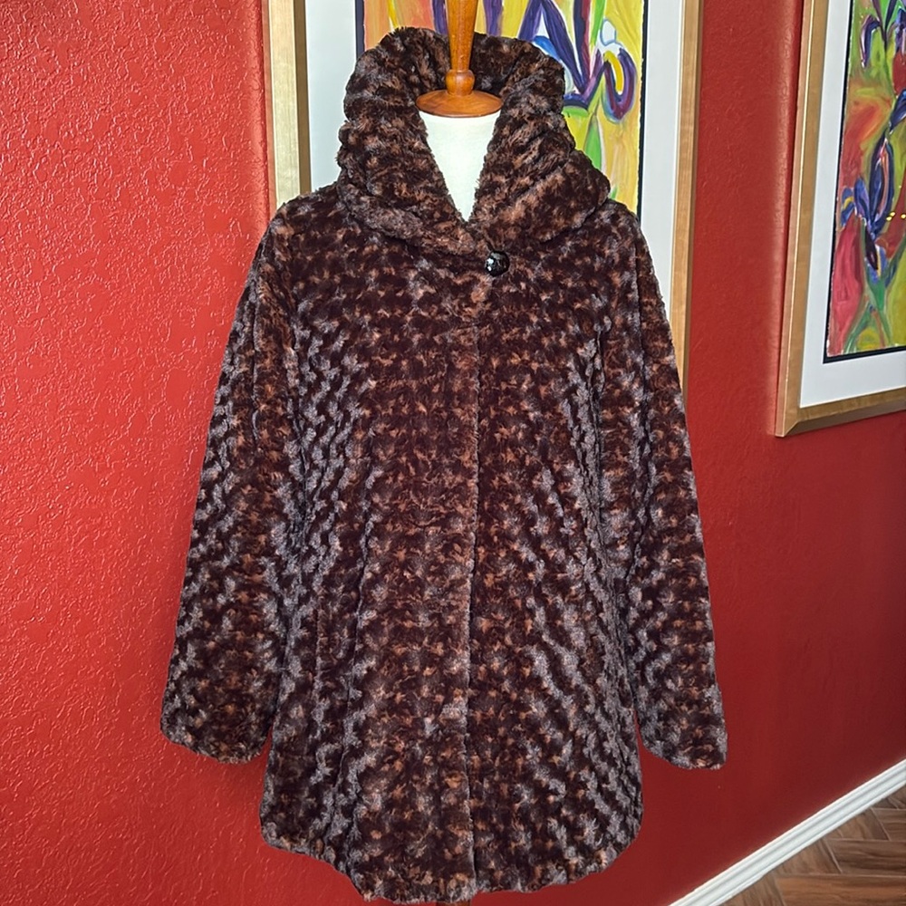 Dennis by Dennis basso faux fur coat